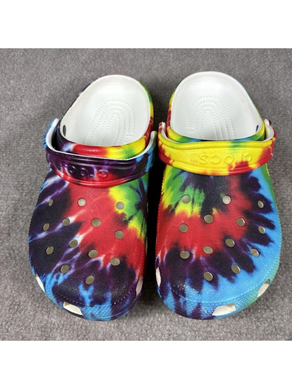 Crocs Classic Tie Dye Clogs Men's 6 Womens 8 Outdoor Gardening Comfort